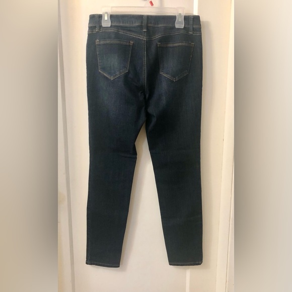 AZ DENIM BLUE JEAN STRETCHY SKINNY LEG 3 INCH ZIPPER FRONT - Picture 5 of 15